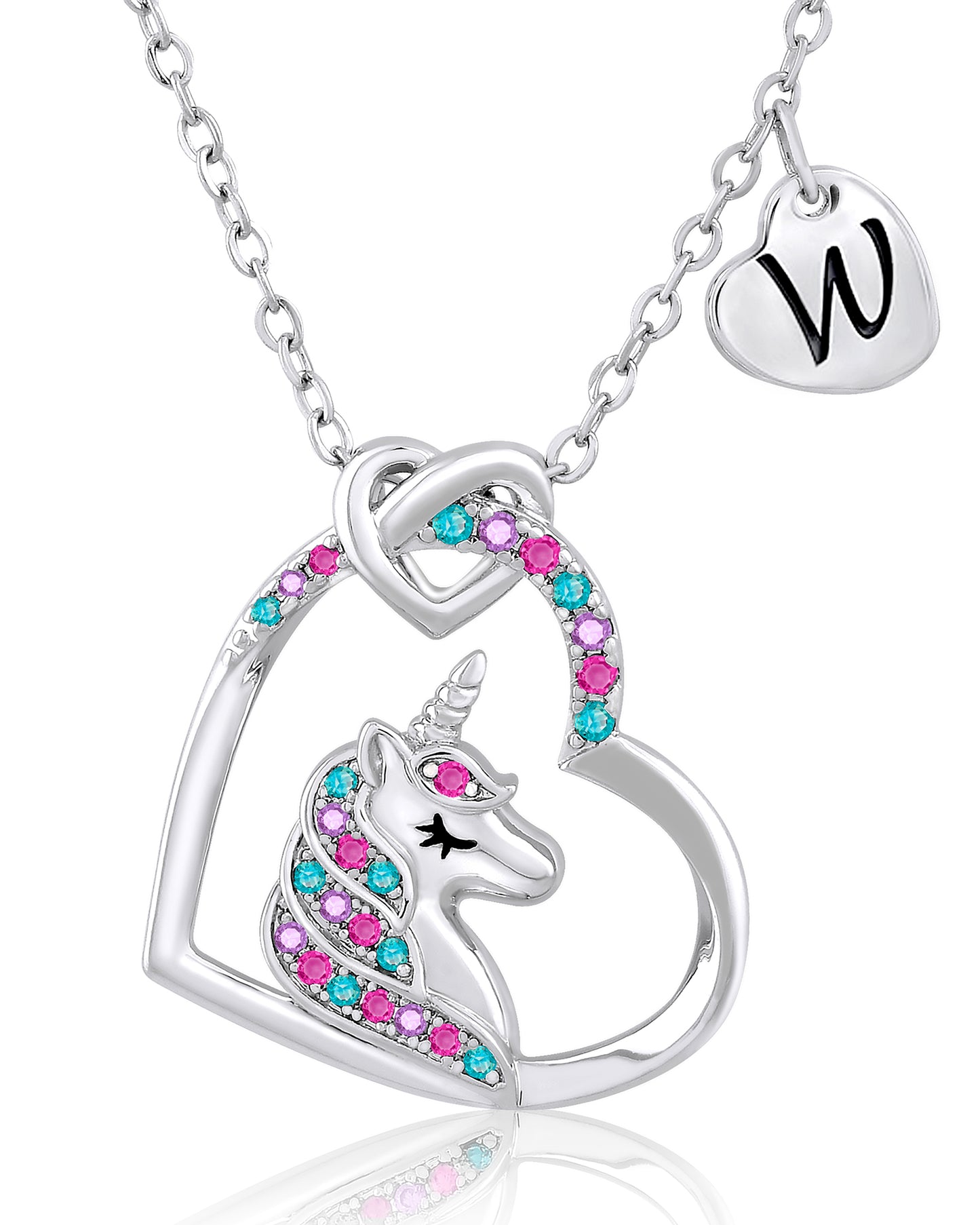 Unicorn Necklace Gift for Girls - 16K Gold & White Gold Plated