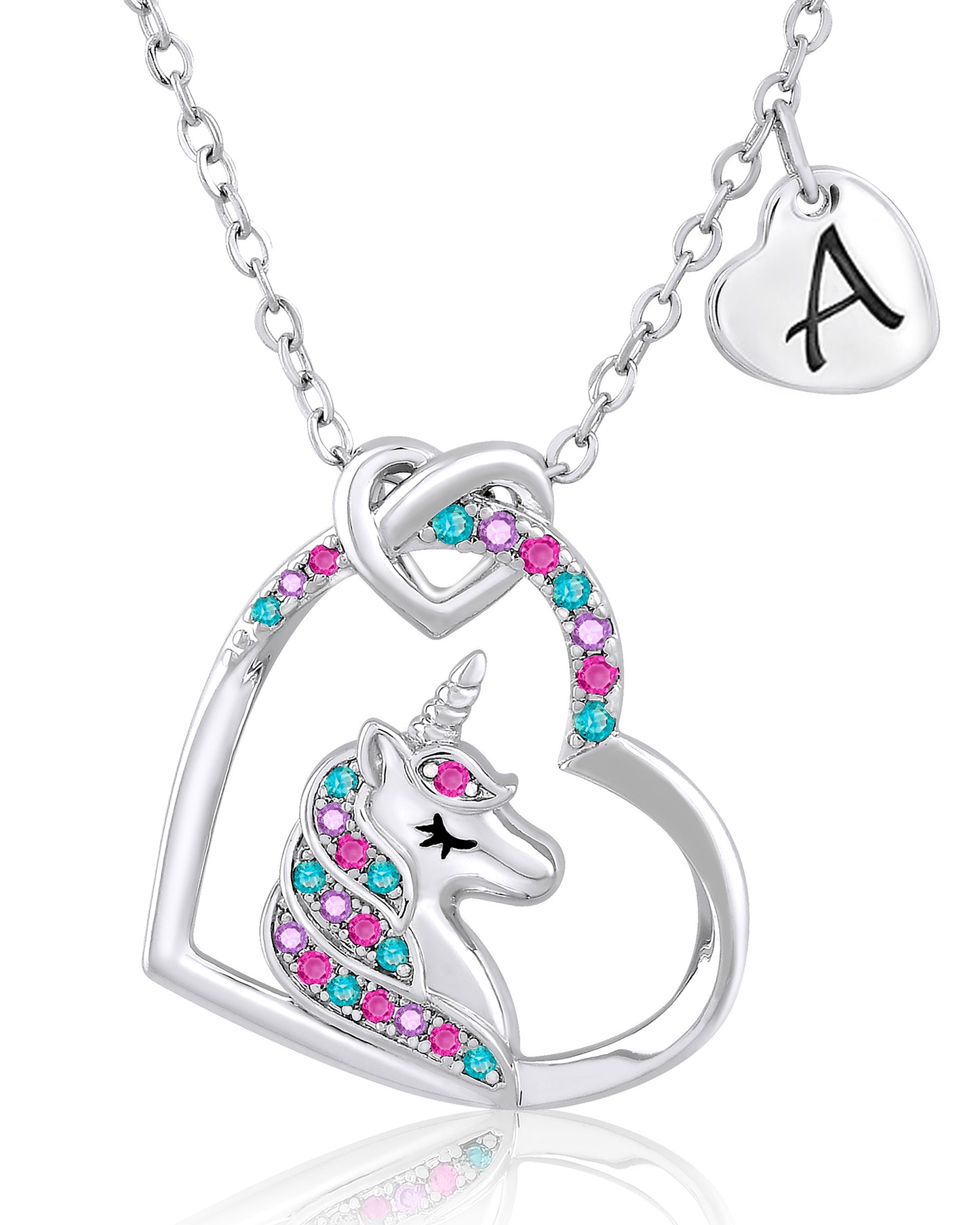 Unicorn Necklace Gift for Girls - 16K Gold & White Gold Plated