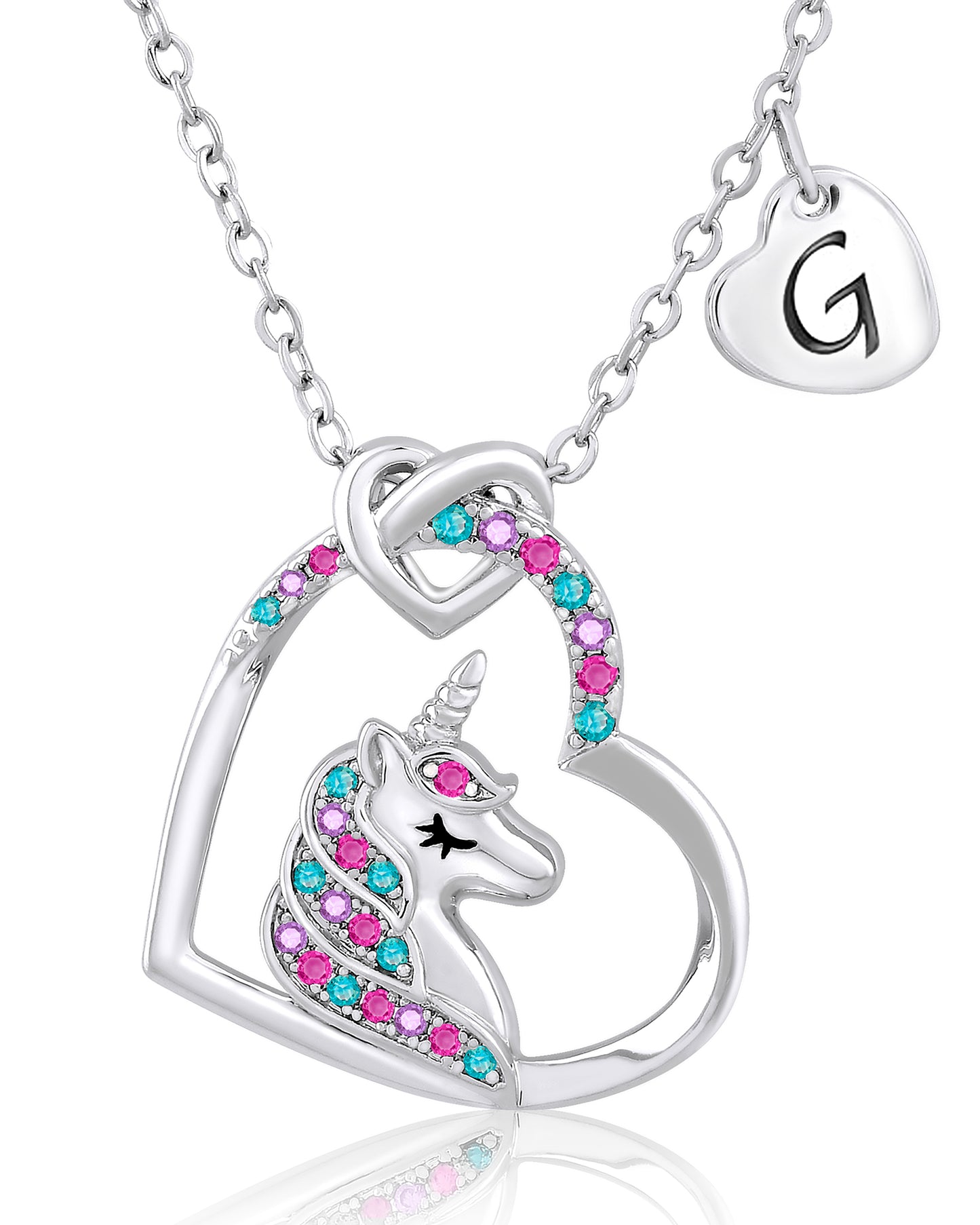Unicorn Necklace Gift for Girls - 16K Gold & White Gold Plated