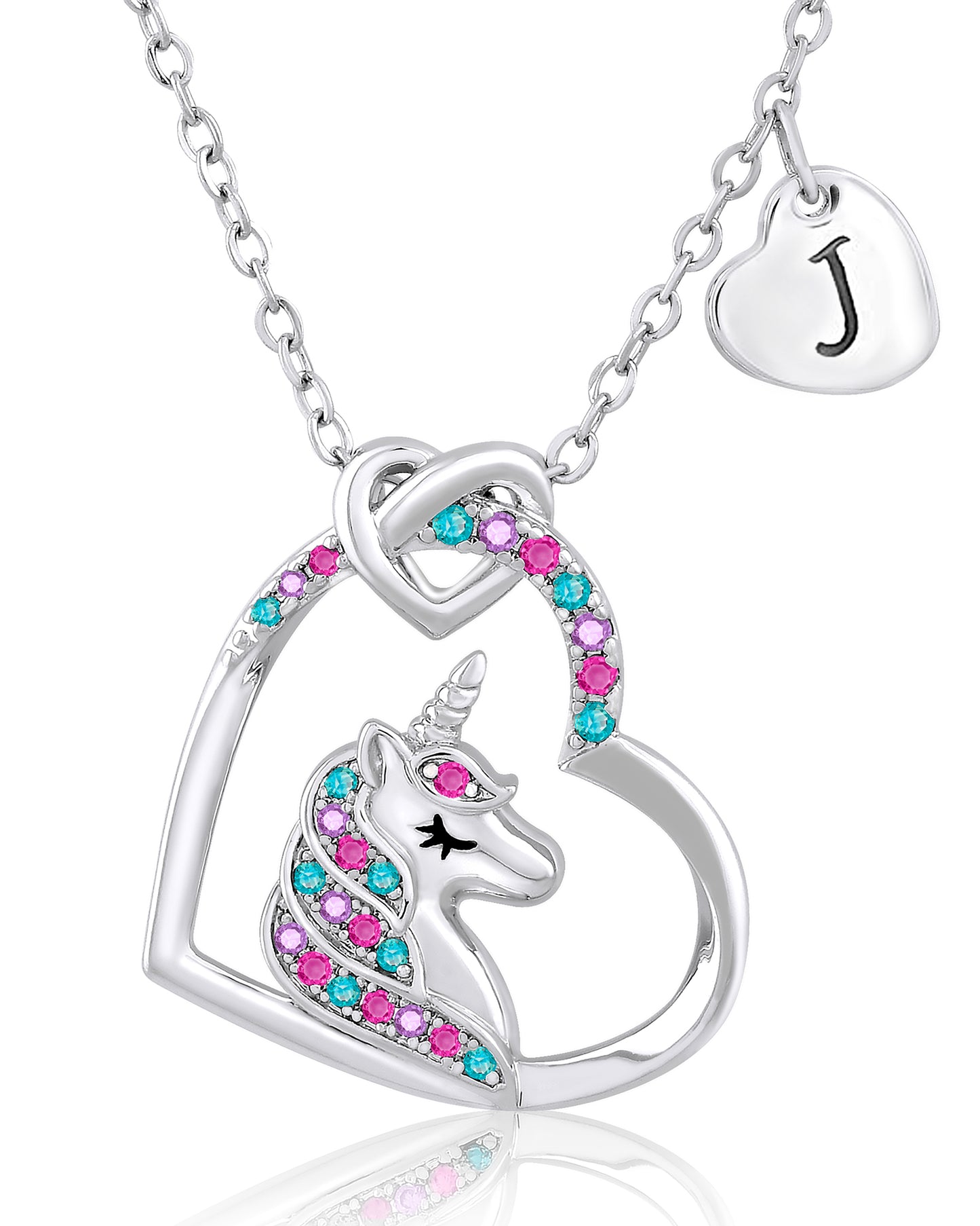 Unicorn Necklace Gift for Girls - 16K Gold & White Gold Plated